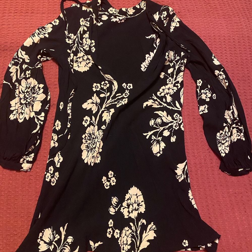 Black and white mini dress